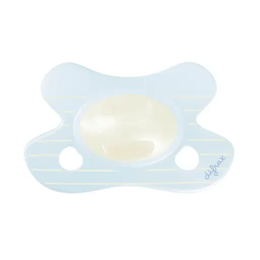 [568030] Difrax | Fopspeen Natural Newborn Little Venture Stripy Blue