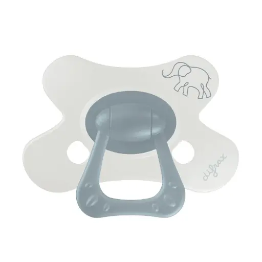 [568055] Difrax | Fopspeen Natural Little Venture Little Grey Elephant +6M