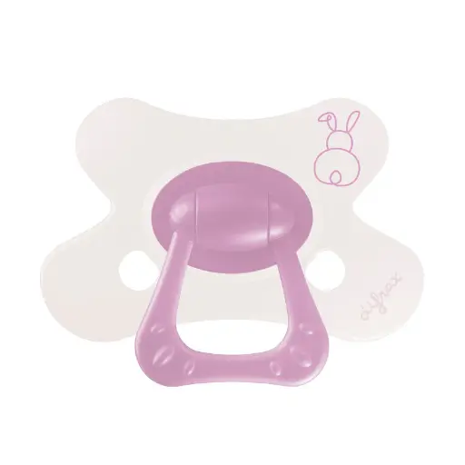 [568075] Difrax | Fopspeen Natural Little Venture Berry Pink Bunny +6M