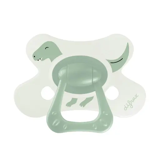 [568082] Difrax | Fopspeen Natural Little Venture Little Green Dino +18M