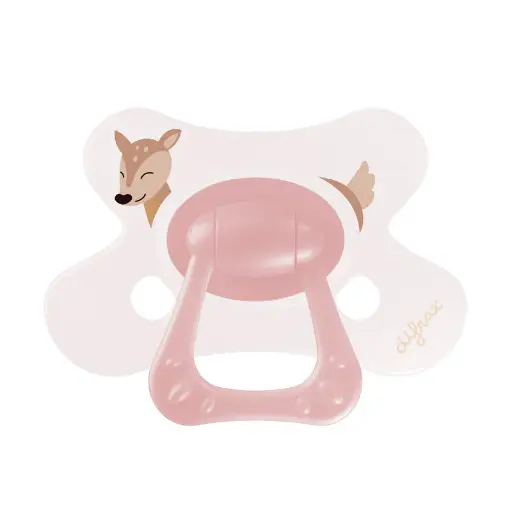 [568083] Difrax | Fopspeen Natural Little Venture Soft Pink Deer +18M