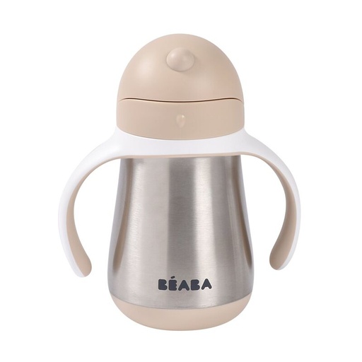 [568133] Beaba | Drinkbeker met Rietje RVS Clay 250ml