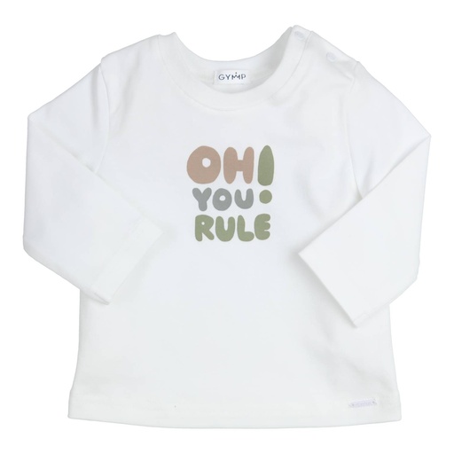 Gymp | T-shirt Boys Aerobic Longsleeve White/Green