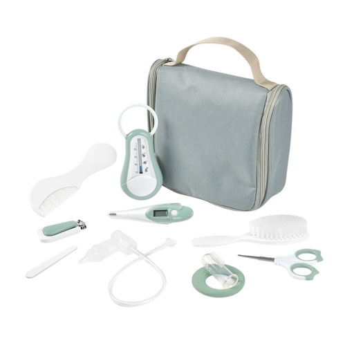 [568305] Beaba | Verzorgingsset Toilettas Sage Green 10-delig