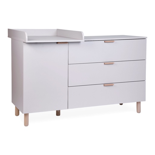 [568349] Childhome | Commode Cosy Clay 3 Laden + 1 Deur incl Commodeverdieper  137.0 x 75.0 x 93.0 cm