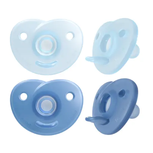 [568520] Avent | Fopspeen Soothie Boy Volledig Siliconen Blauw +0m 2-pack 