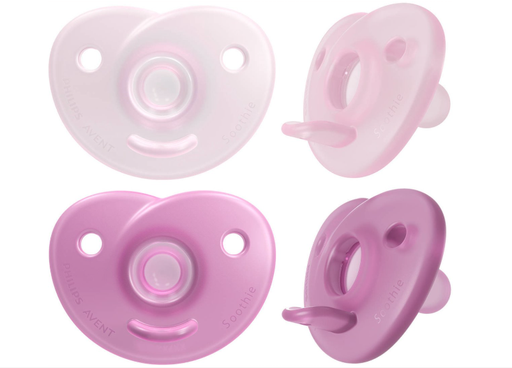 [568526] Avent | Fopspeen Soothie Girl Volledig Silicone Roze/Paars +0m 