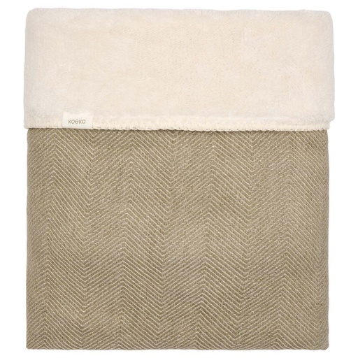 [568564] Koeka | Deken Wieg Teddy Montreal Moss 75x100cm