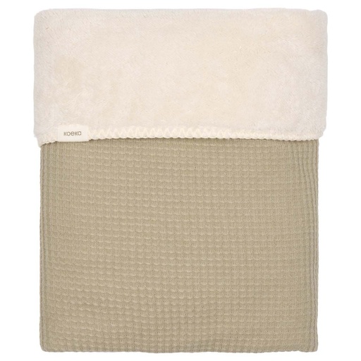 [568594] Koeka | Deken Ledikant Teddy Malaga Sage 100x150cm