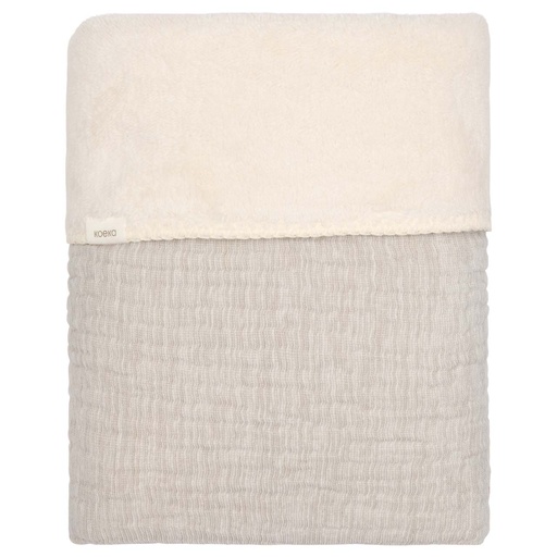 [568614] Koeka | Deken Ledikant Teddy Rivoli Stone 100x150cm