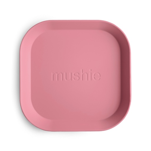[569139] Mushie | Plat Bord Square Dusty Rose PP Roze 2-pack