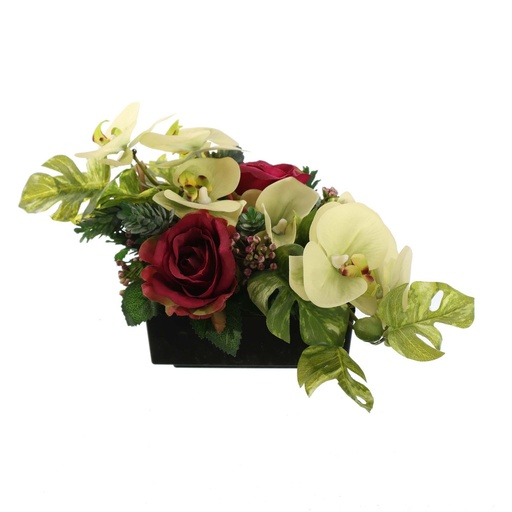 [569252] Jasaco | Grafstuk Rose Orchid in Plastic Pot Green 30x15x16cm
