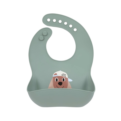 [569459] Laessig | Slabbetje Tiny Team Dog Silicone Groen
