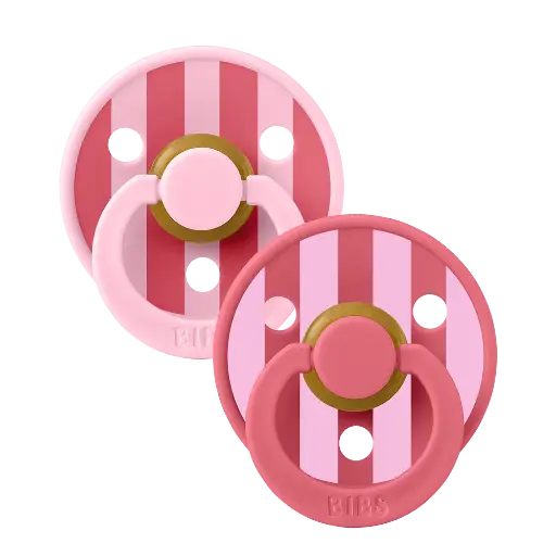 [569508] Bibs | Fopspeen T2 Studio Colour Block Baby Pink Coral Mix 6-18m 2-pack