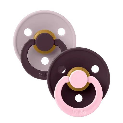 [569538] Bibs | Fopspeen T2 Studio Fusion Dusky Lilac/Plum Mix 6-18m 2-pack