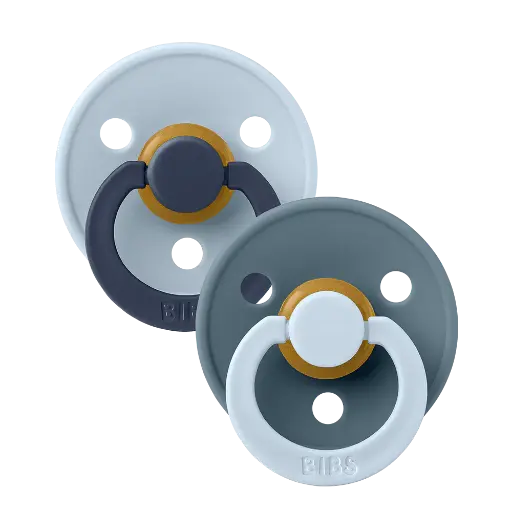 [569550] Bibs | Fopspeen T3 Studio Colour Fusion Baby Blue/Petrol Mix +18m 2-pack