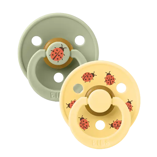 [569556] Bibs | Fopspeen T3 Studio Colour Ladybug Sage/Pale Butter +18m 2- pack