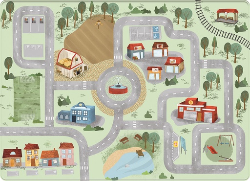 [569559] Mats & Joy | Speeltapijt Village Fleece 130x180cm