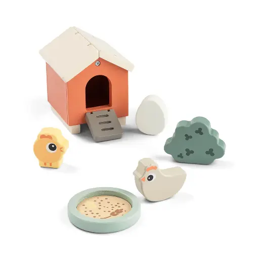 [569587] Done by Deer | Speelset Hout Tiny Farm Play Set Clucky +24M