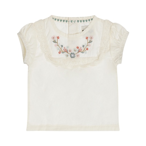 Dirkje | T-shirt Girls Flower Power Off White