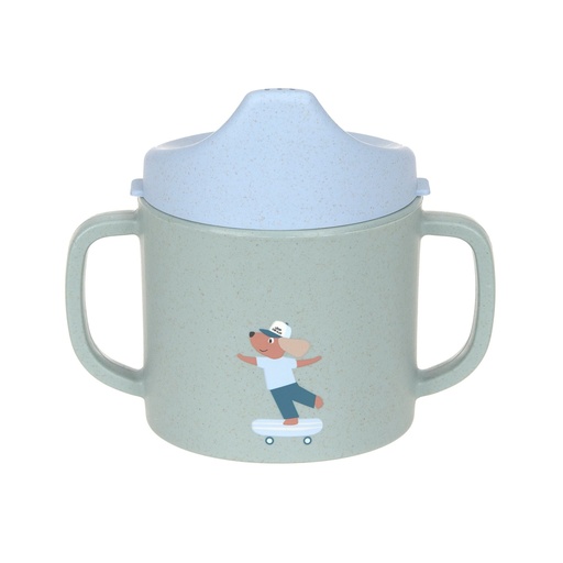 [570015] Laessig | Drinkbeker Tiny Team Dog Sippy Cup PP/Cellulose Groen/Blauw 150ml
