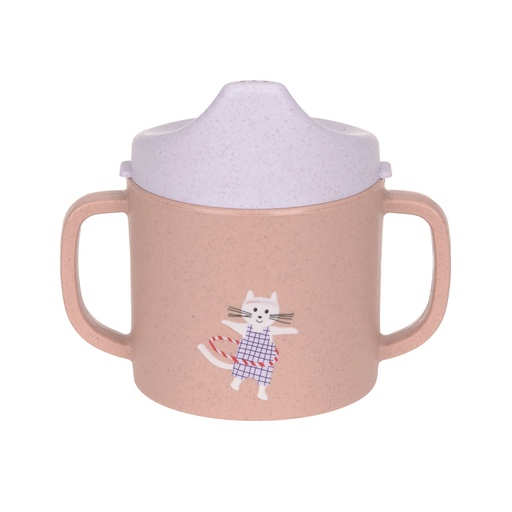 [570016] Laessig | Drinkbeker Tiny Team Cat Sippy Cup PP/Cellulose Roze/Paars150ml