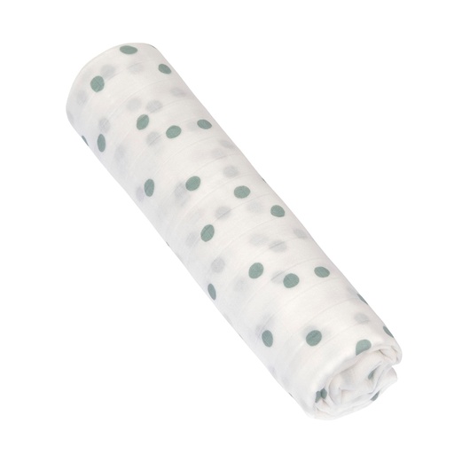[570037] Laessig | Tetra Doek Heavenly Soft XL 120x120cm Tiny Team Granite Green