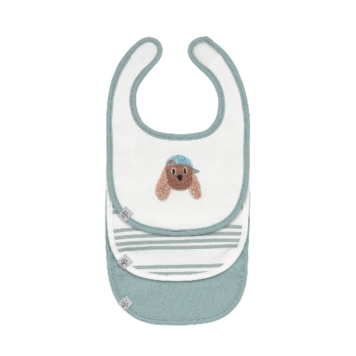 [570072] Laessig | Slabbetje Newborn Bib Tiny Team Dog Velcrosluiting 3-pack