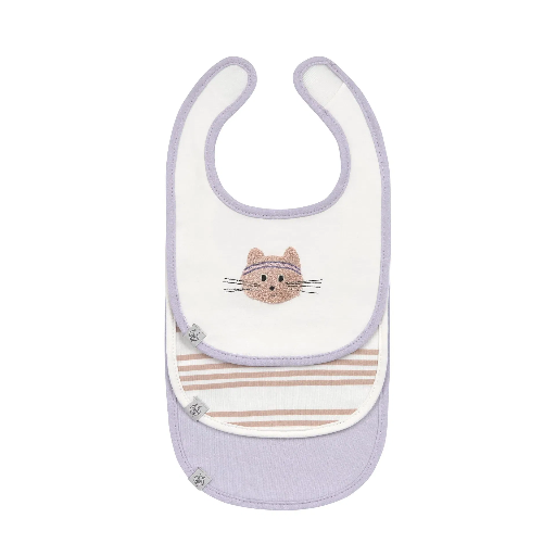 [570074] Laessig | Slabbetje Newborn Bib Tiny Team Cat 3-pack