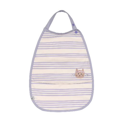 [570080] Laessig | Slabbetje Tiny Team Cat Medium Drop Bib with Pocket