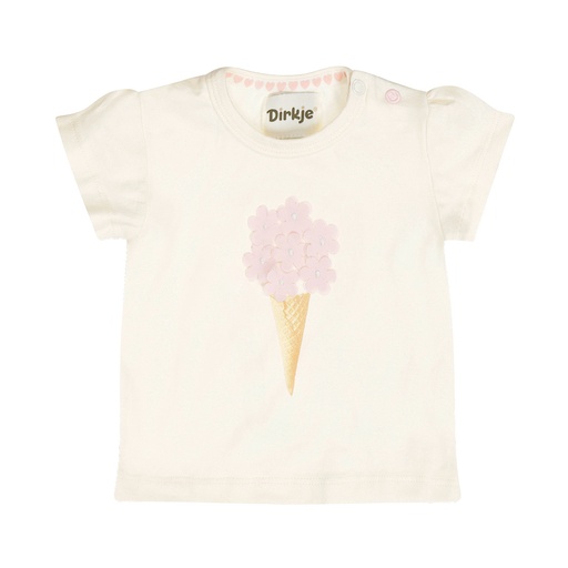 Dirkje | T-shirt Girls Little Bow Off White