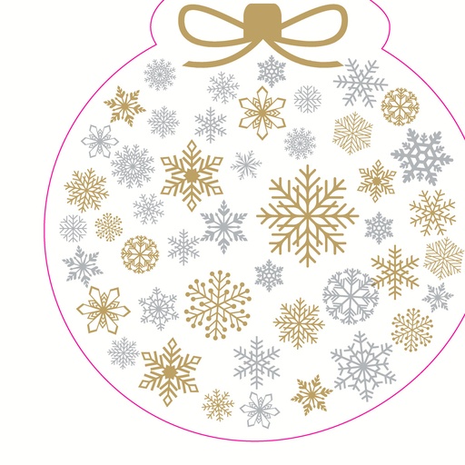 [570145] Duni | Servetten Snowflake Bauble Airlaid 33x33cm