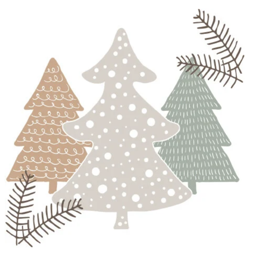 [570160] Duni | Servetten Graphic Trees 3-laags 33x33cm 20-pack