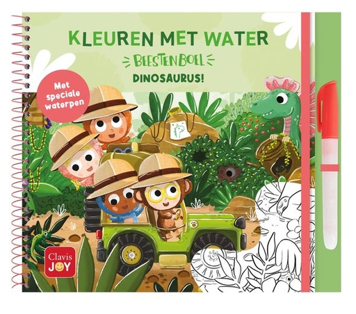 [570177] Clavis | Boek Kleuren Met Water Dinosaurus Beestenboel - Frederico Van Lunter