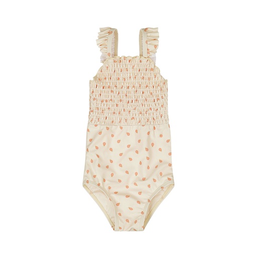 Dirkje | Badpak Girls Ladybug Off White