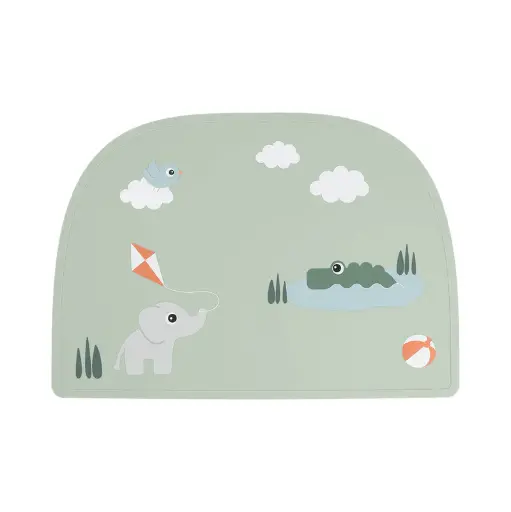 [570257] Done by Deer | Placemat Playground Green Siliconen Groen 38x26,5cm