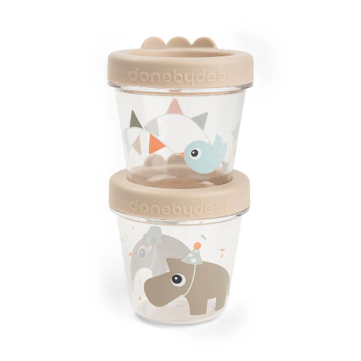 [570264] Done By Deer | Bewaarpotje Celebration Sand Baby Food Container 150ml 2-pack