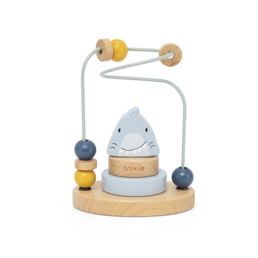 [570266] Trixie | Kralenframe Mr. Shark Hout Blauwgrijs 11x8x15cm