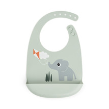 [570274] Done By Deer | Slabbetje Playground Green Siliconen met Kruimelvanger Groen