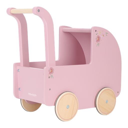 [570276] Little Dutch | Poppenwagen Hout Roze