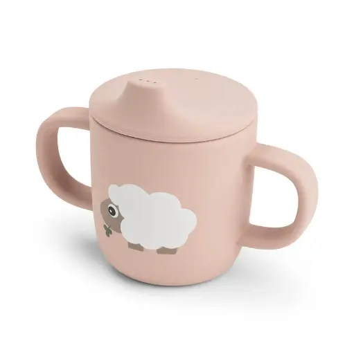 [570281] Done by Deer | Drinkbeker Tiny Farm Powder Siliconen Handvaten Drinktuit Roze