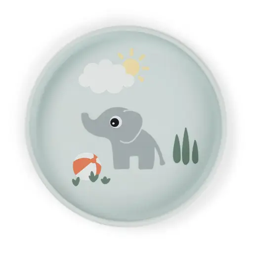 [570299] Done By Deer | Plat Bord Playground Stick&Stay Plate Siliconen Blauw