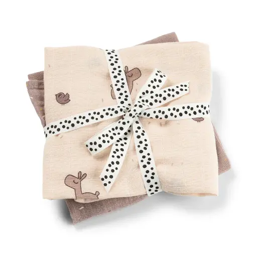 [570324] Done by Deer | Tetra Doek Lalee Burp Cloth Roze 65x65cm 2-pack