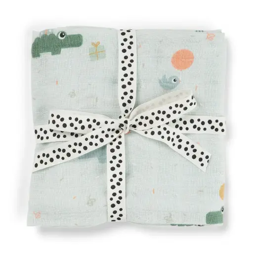 [570334] Done by Deer | Tetra Doek Celabration Blauw 120x120cm