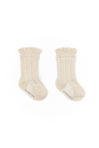 Bamboom | Kousen Knitted Openwork Socks Oyster Gray