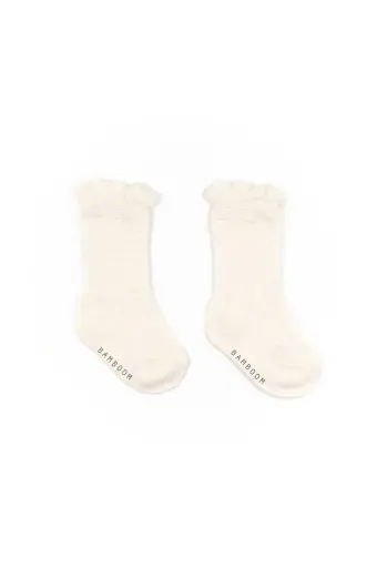 Bamboom | Kousen Knitted Openwork Socks Panna Wit