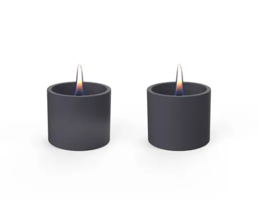 [571098] Tenderflame | Kaars Breeze uit Keramiek Zwart Ø9x7,5cm