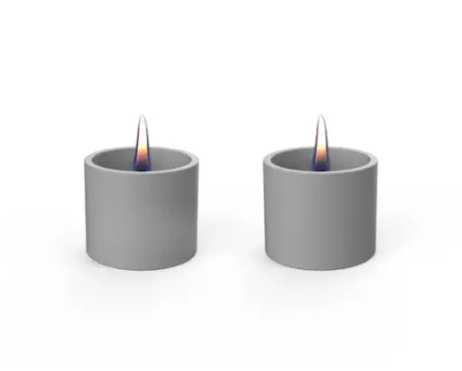 [571099] Tenderflame | Kaars Breeze uit Keramiek Grijs Ø9x7,5cm