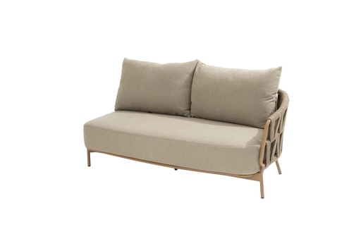[571115] 4SO | Lounge Zetel Biarritz 2,5 Seater Bench 2,5 Zit Linker Arm Amber met 3 Kussens 