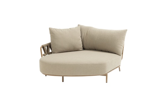 [571117] 4SO | Lounge Zetel Biarritz Rechter Arm Amber met 2 Kussen 